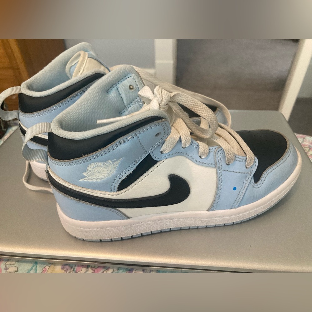Light Blue and white air Jordan’s